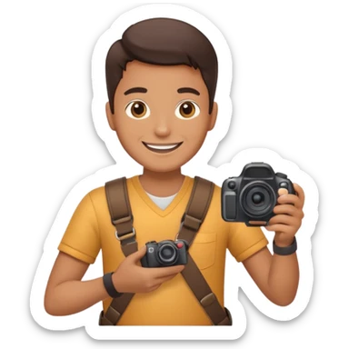 Photographer with controller sling sticker