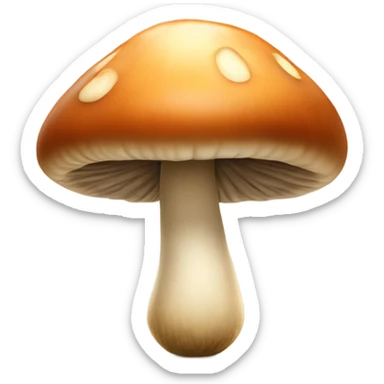 Mushroom with smiley face, legs and arms sticker