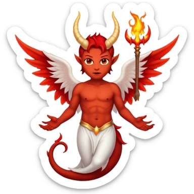 Biblically accurate Angel seraphim make a devil  sticker