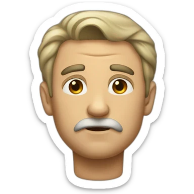 A man that always pessimistic sticker