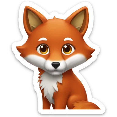 Fox with chili sticker