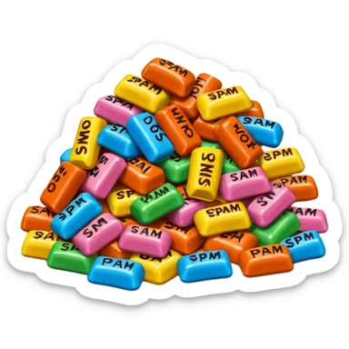 spam halloween candy sticker