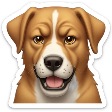Angry dog sticker