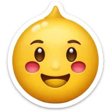 Emoji mordiéndose el dedo con mirada coqueta  sticker