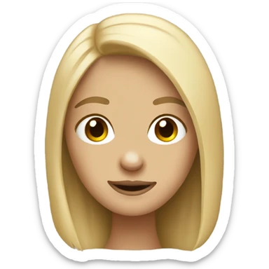 a blonde girl who looks like a sloth sticker