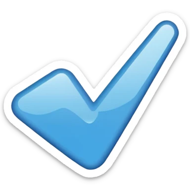 Mavi tık içi beyaz dişi mavi emoji sticker