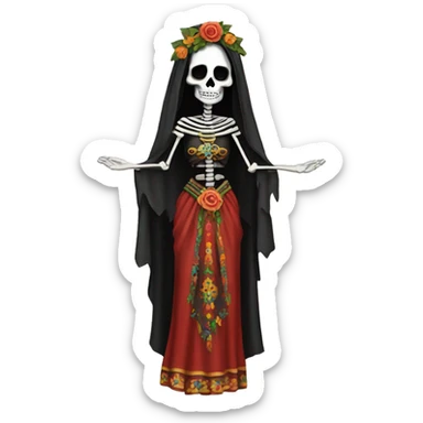 Santa Muerta, Goddess of Death.  sticker