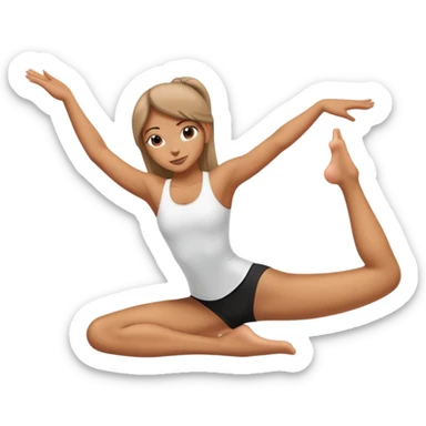 Girl doing splits sticker