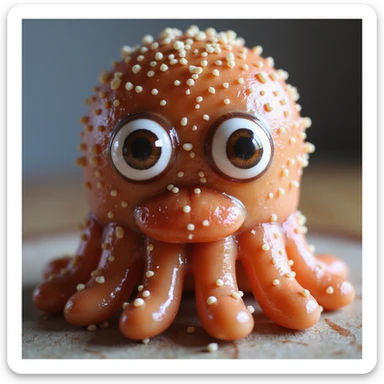 realistic dalgona candy from squid game, photorealistic style sticker