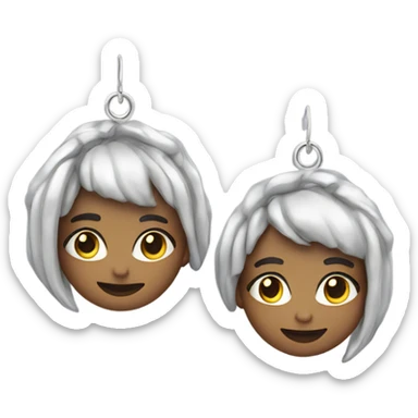 chunky silver hoop earrings sticker