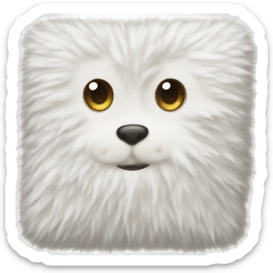 Cute fuzzy white blanket  sticker