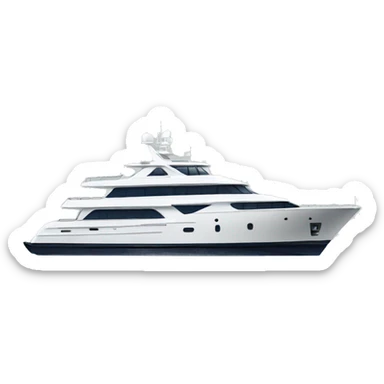 Yacht with 18 neighborhoods  sticker