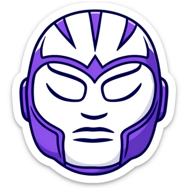 black and lavender luchador mask sticker