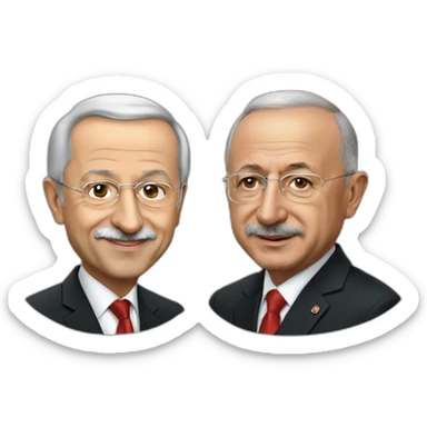 erdogan and kilicdaroglu sticker