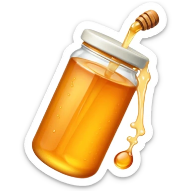 a tube with orange honey inside sticker