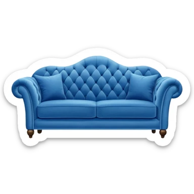 blue cozy sofa sticker