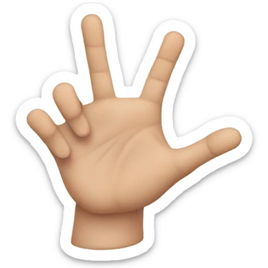A Hand with 4 1/2 fingers and the thumb  sticker