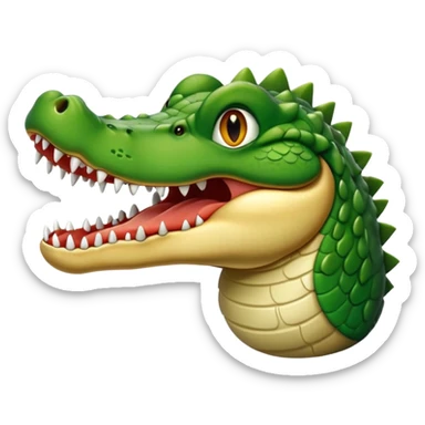 drooling crocodile emoji sticker