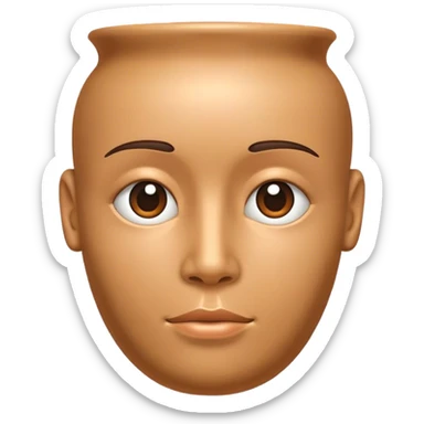 Vase human head  sticker