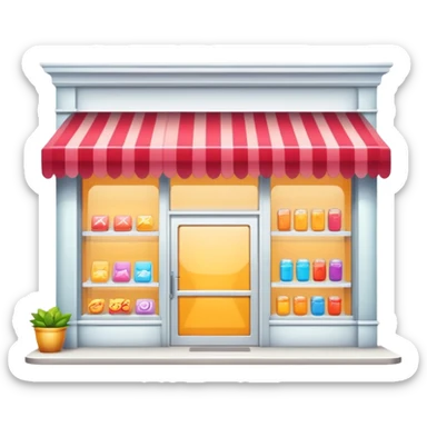 retail shop storefront with display window sticker