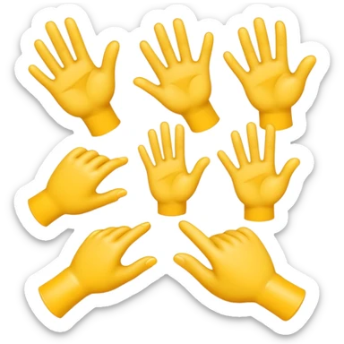 Hand imogi  sticker