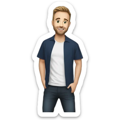 Squeezie avec une enorme calvitie sticker