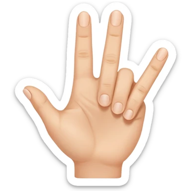 Eine Hand mit einem Finger der nach rechts zeigt  sticker
