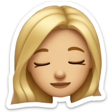 Cozy blonde girl sleeping sticker