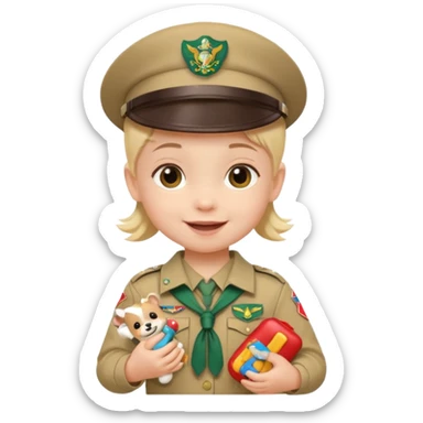 very small baby scout girl sticker