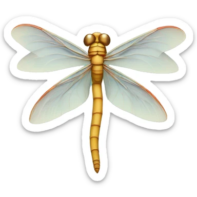 dragonfly with a dragon tail and elephant ears  sticker