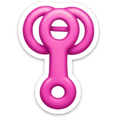 Pink rattle  sticker