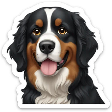 Bernese mounting dog sticker