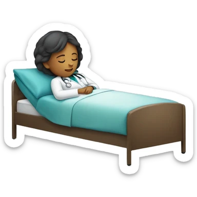 Girl doctor sleeping sticker