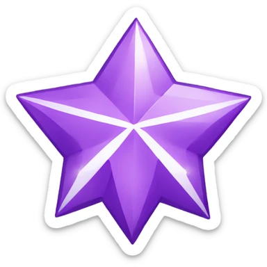 Purple Diamond star sticker