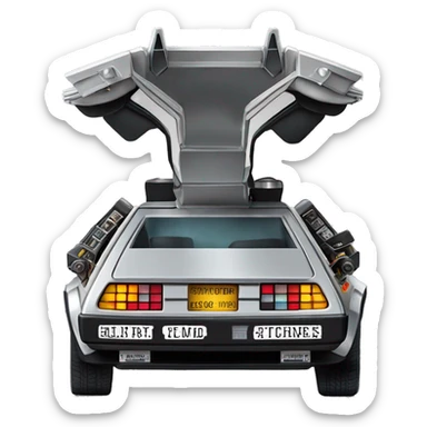 DeLorean Time Machine back to the future sticker