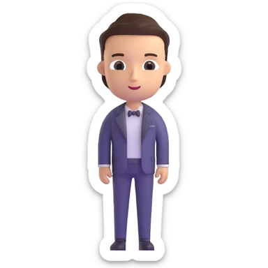 handsome guy sticker