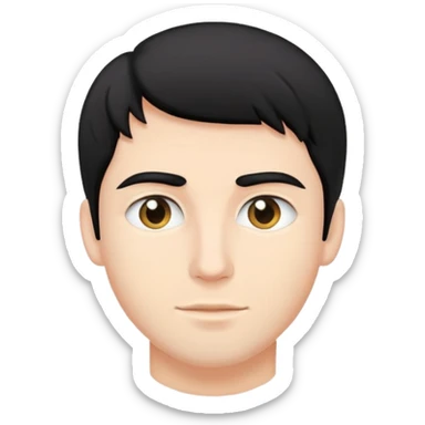 artist caucasian male black hair young man  sticker