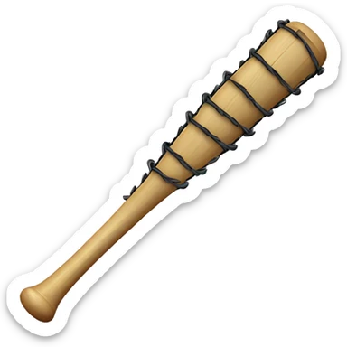 barbed wire wrapped around baseball bat fully sticker