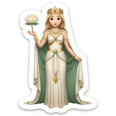 una diosa de la época púnica, de alto rango y de estatura media, una foto de cuerpo entero sticker