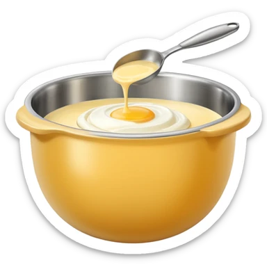 mixing bowl and baking preparation sticker