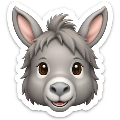 Cute donkey sticker