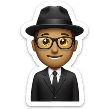 business man wearing black siut sticker