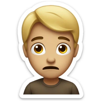 a worried person sticker