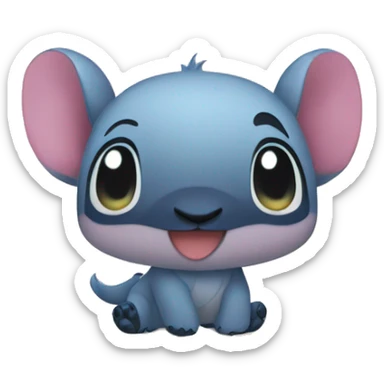 Un stitch tierno kawaii  sticker