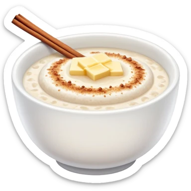 rice porridge with butter and cinnamon sugar sticker