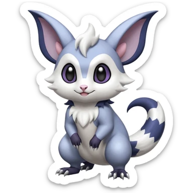 Shiny Furret-Absol-Noibat-Hybrid (Full body) sticker