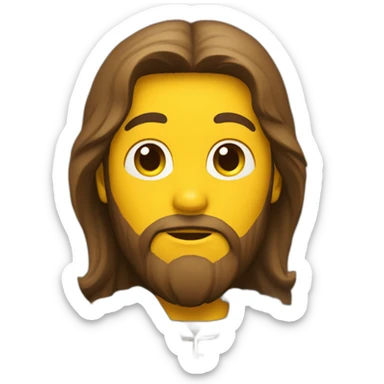 JESUS CON PAÑUELO AMARILLO en el cuello, scout sticker