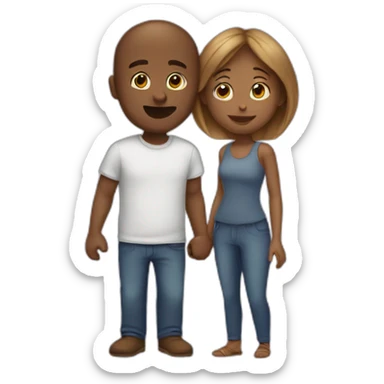 Couple qui s’embrasse sticker