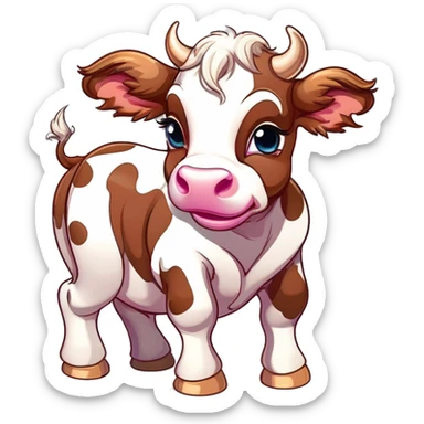 baby cow sticker