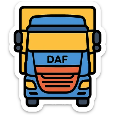 color outline icon of a DAF truck sticker